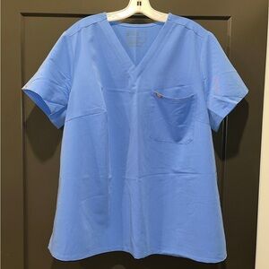 FIGS Catrina Scrub Top - Ceil Blue